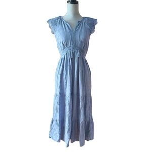 Old Navy Sky Blue Crochet-Trim Maxi Dress